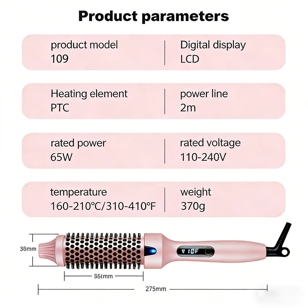 Electric Hair Straightener & Curler Comb