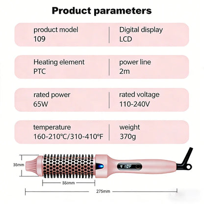 Electric Hair Straightener & Curler Comb