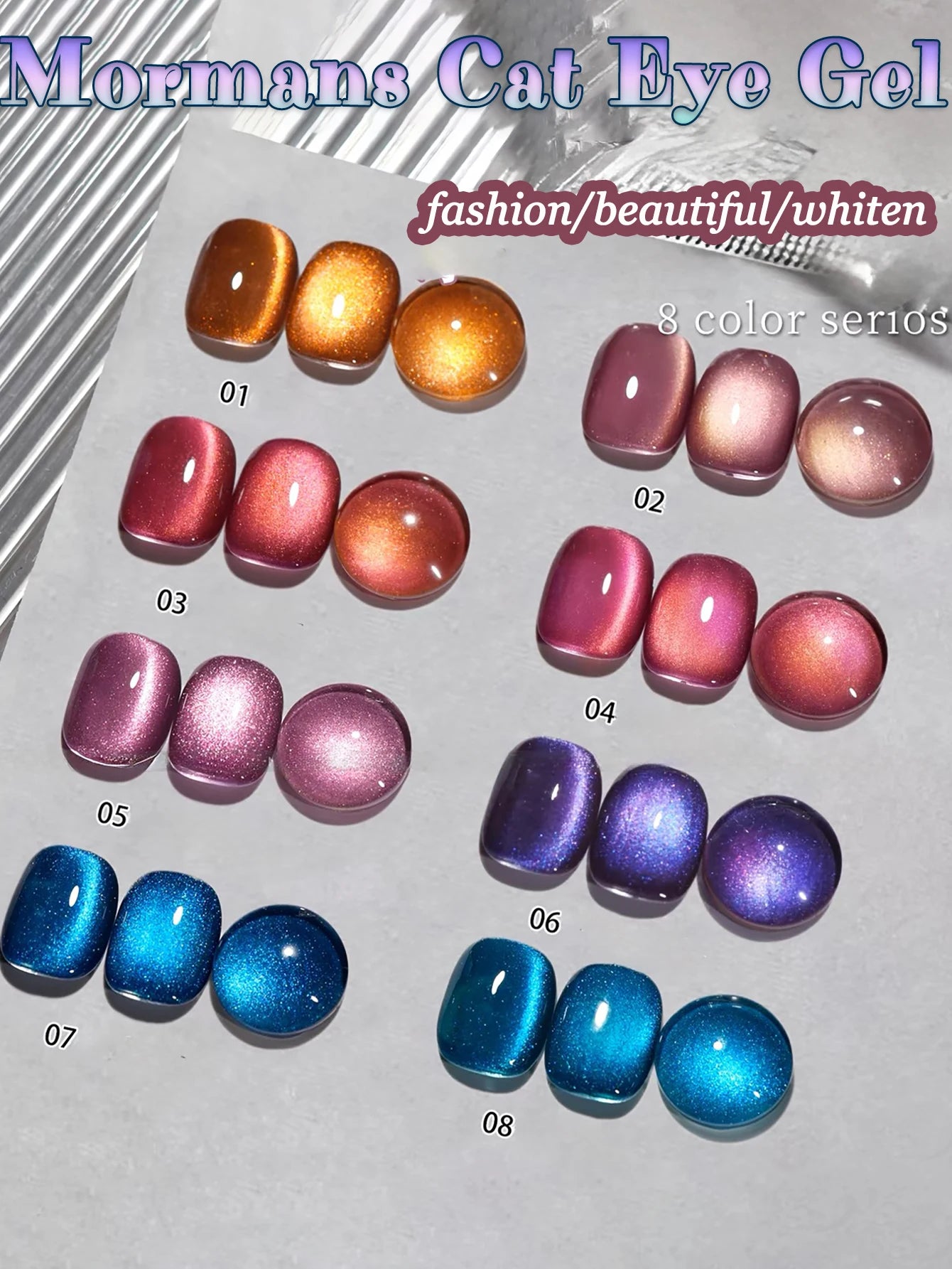 WS Black Glass Cat Eye Magnetic Gel Polish