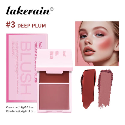 Lakerain 2-in-1 Cream & Powder Blush Palette