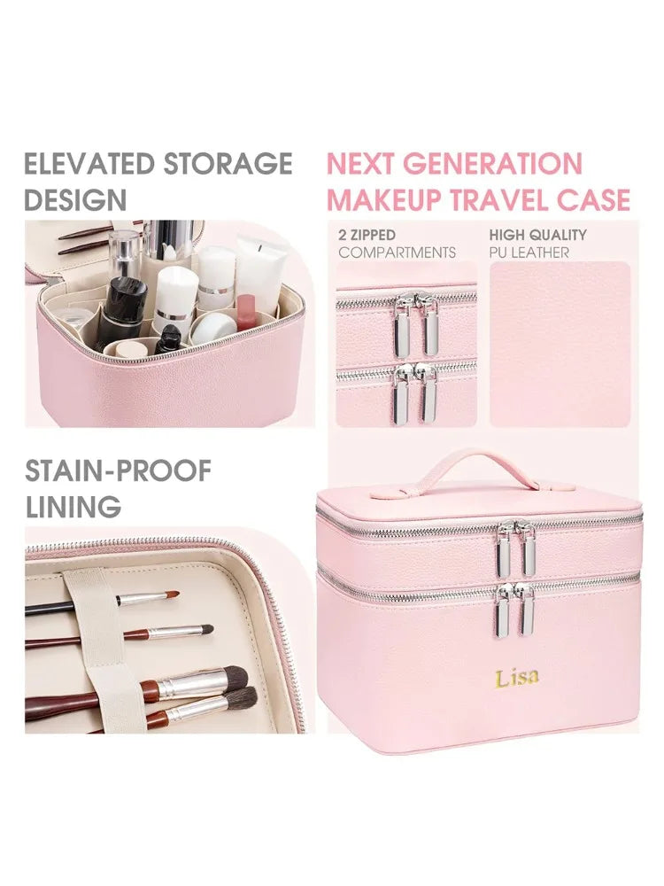 Double-Layer Makeup Organizer Bag