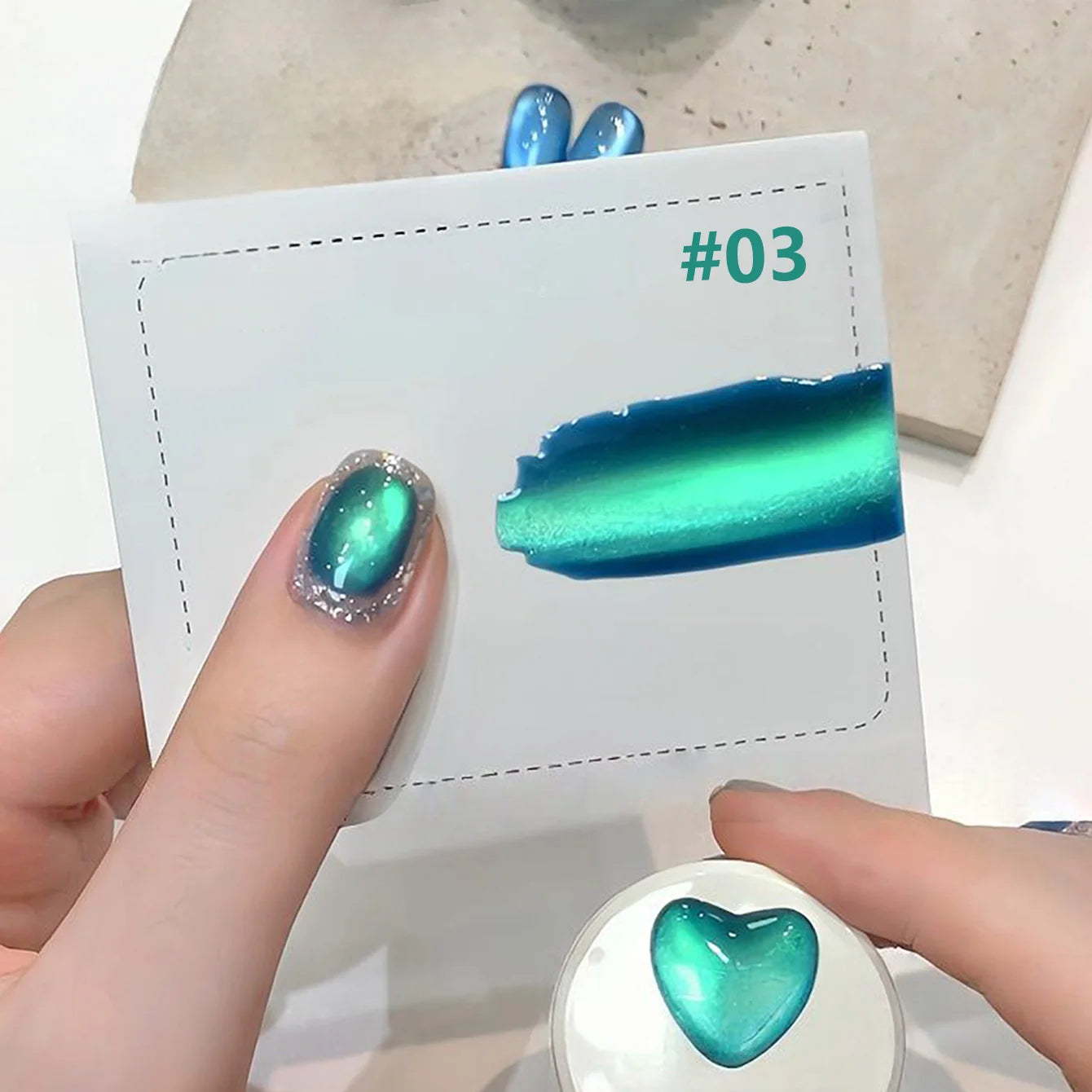 MIANEL 12ml Green Cat Eye Magnetic Gel Polish