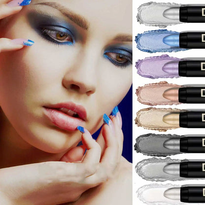 8pcs Metallic Glitter Eyeshadow Stick Set