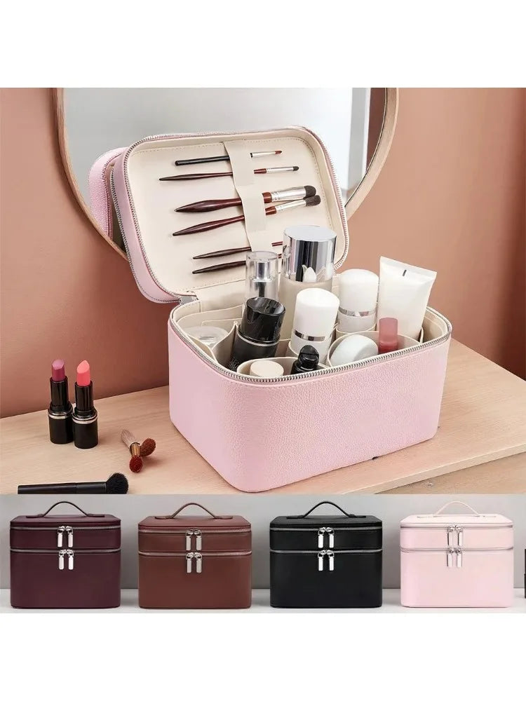 Double-Layer Makeup Organizer Bag