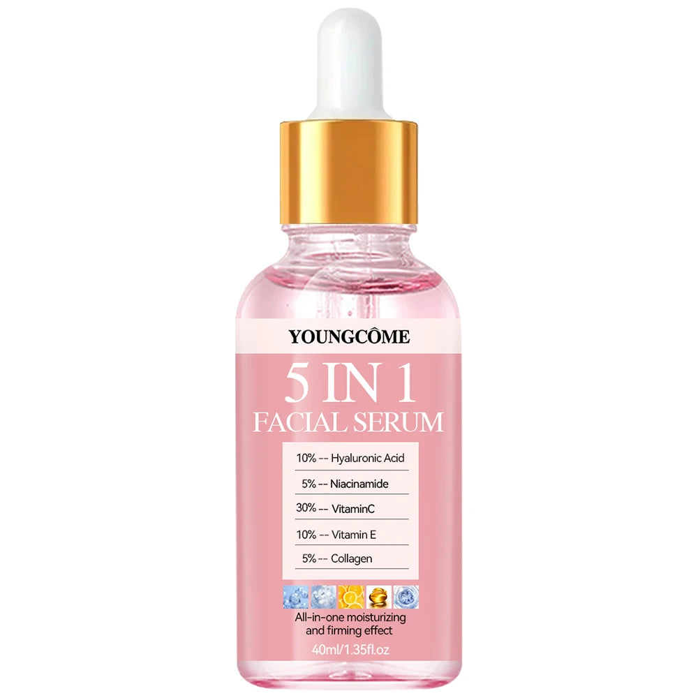 5-in-1 Face Serum – Vitamin C & Hyaluronic Acid