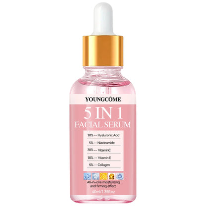 5-in-1 Face Serum – Vitamin C & Hyaluronic Acid