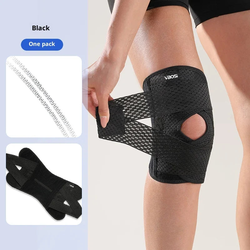 Breathable Knee Support with Side Stabilizers