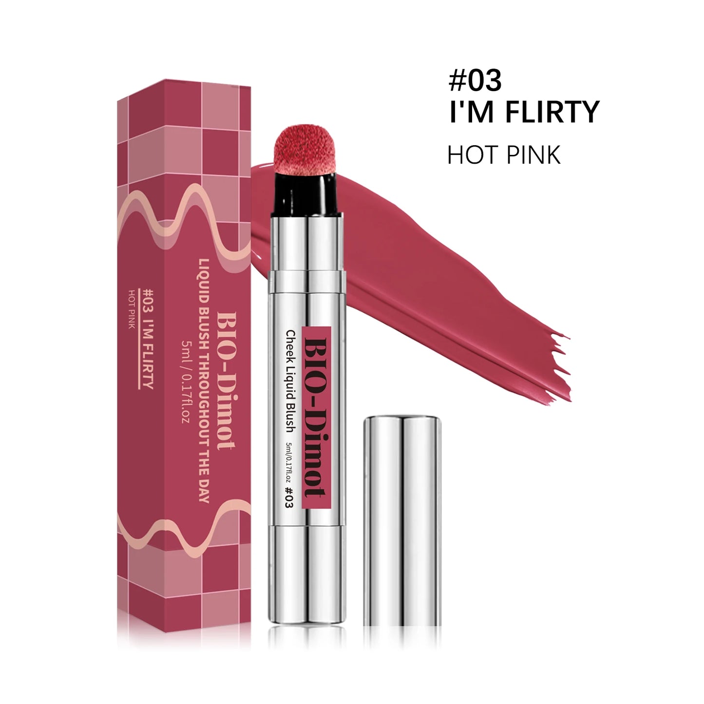 6-Color Matte Liquid Blush Stick – Lip & Cheek