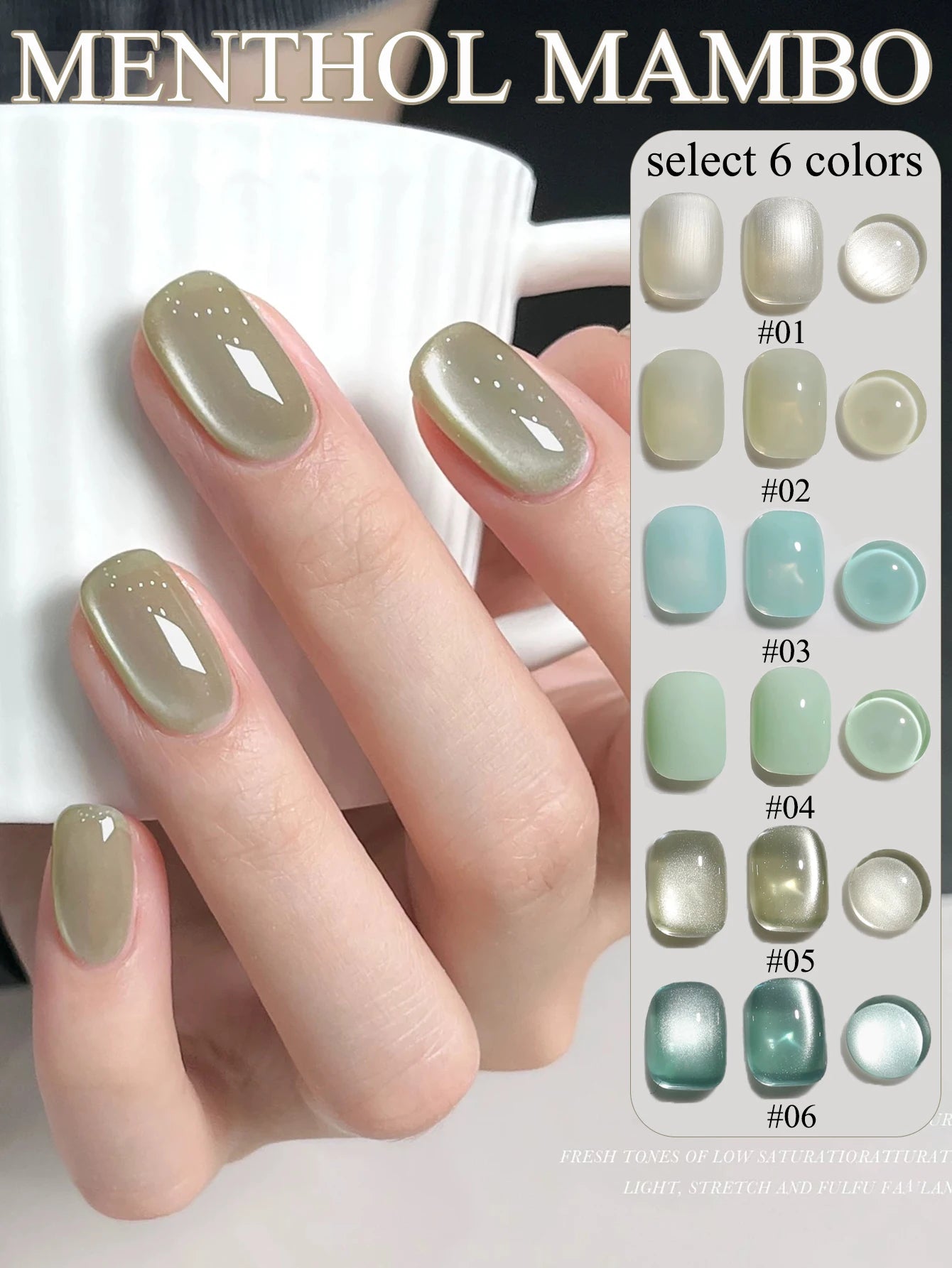 WS Black Glass Cat Eye Magnetic Gel Polish