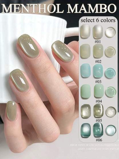 WS Black Glass Cat Eye Magnetic Gel Polish