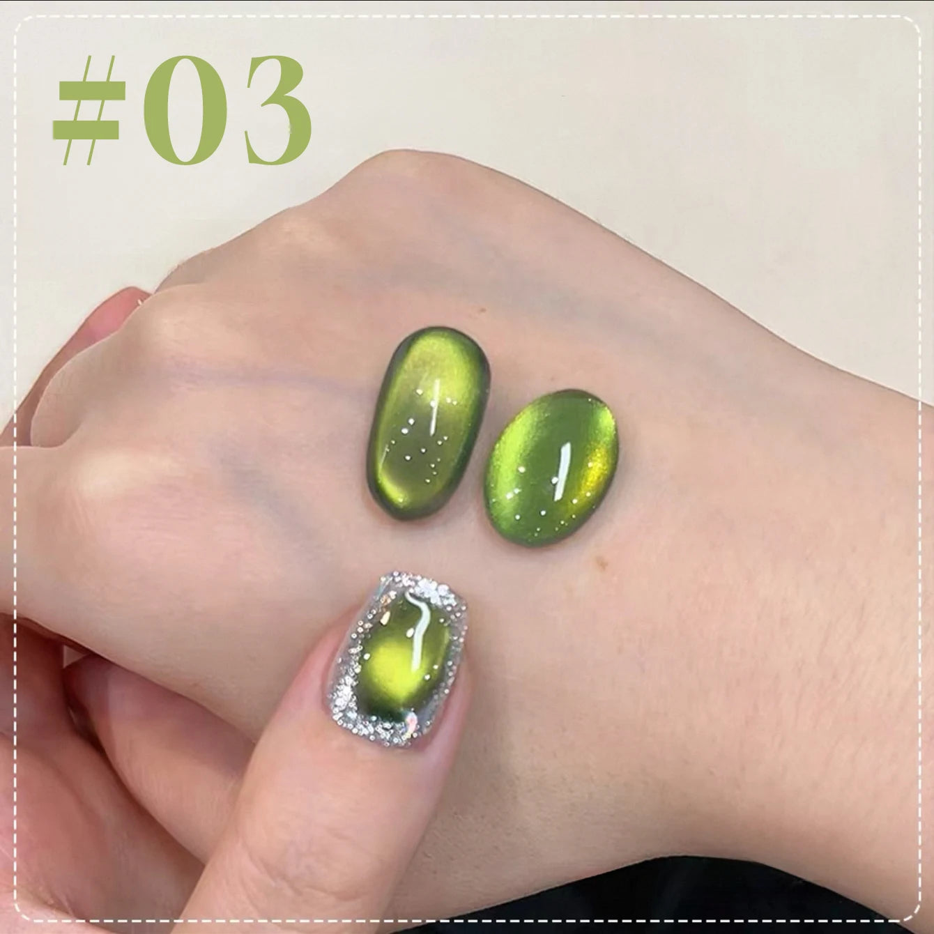 MIANEL 12ml Green Cat Eye Magnetic Gel Polish