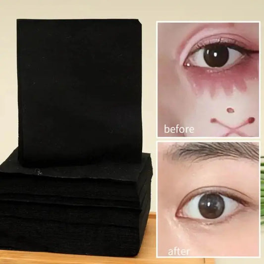 Black Bamboo Charcoal Facial Cleaning Cotton Pads