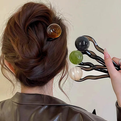 Elegant Pearl U-Shaped Hair Stick