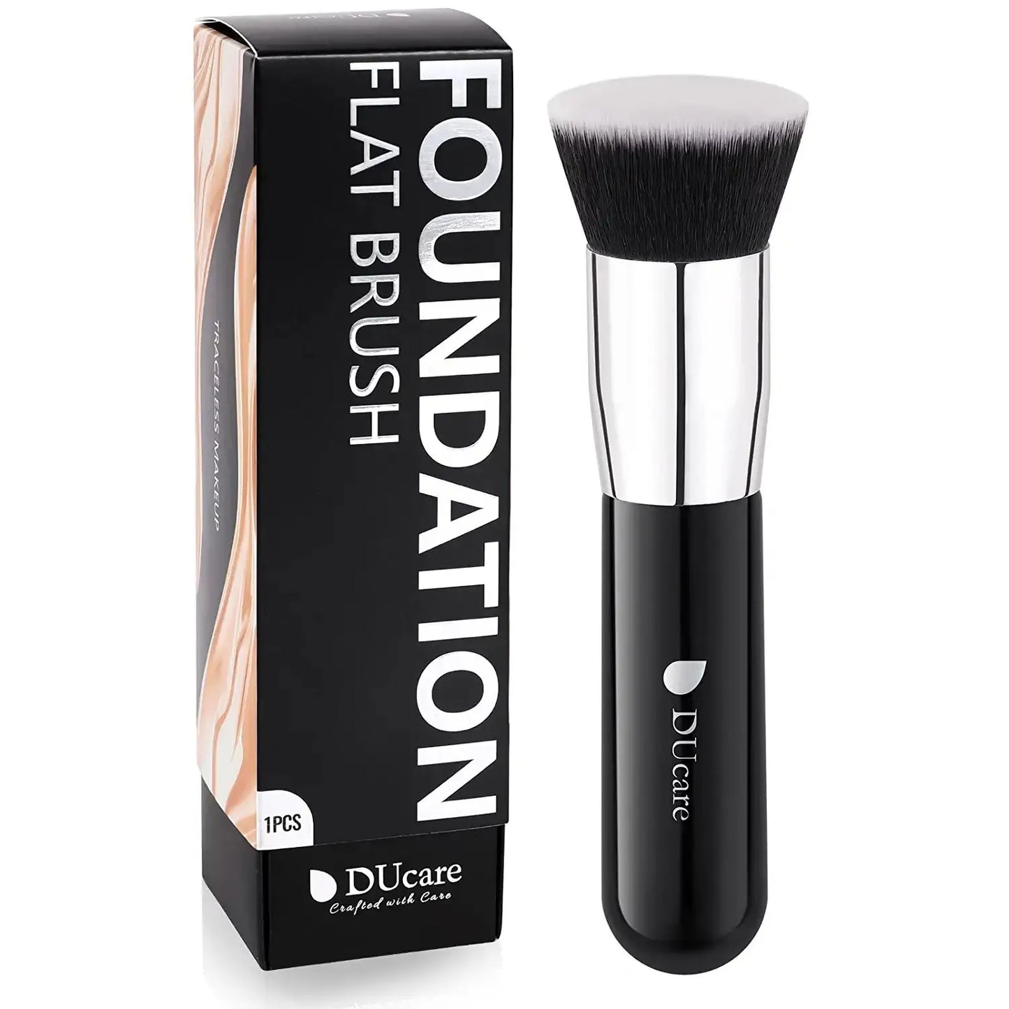 DUcare Flat Top Kabuki Foundation Brush – Synthetic Hair Makeup Brush