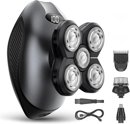 6D Magnetic Electric Shaver for Bald Head & Nose